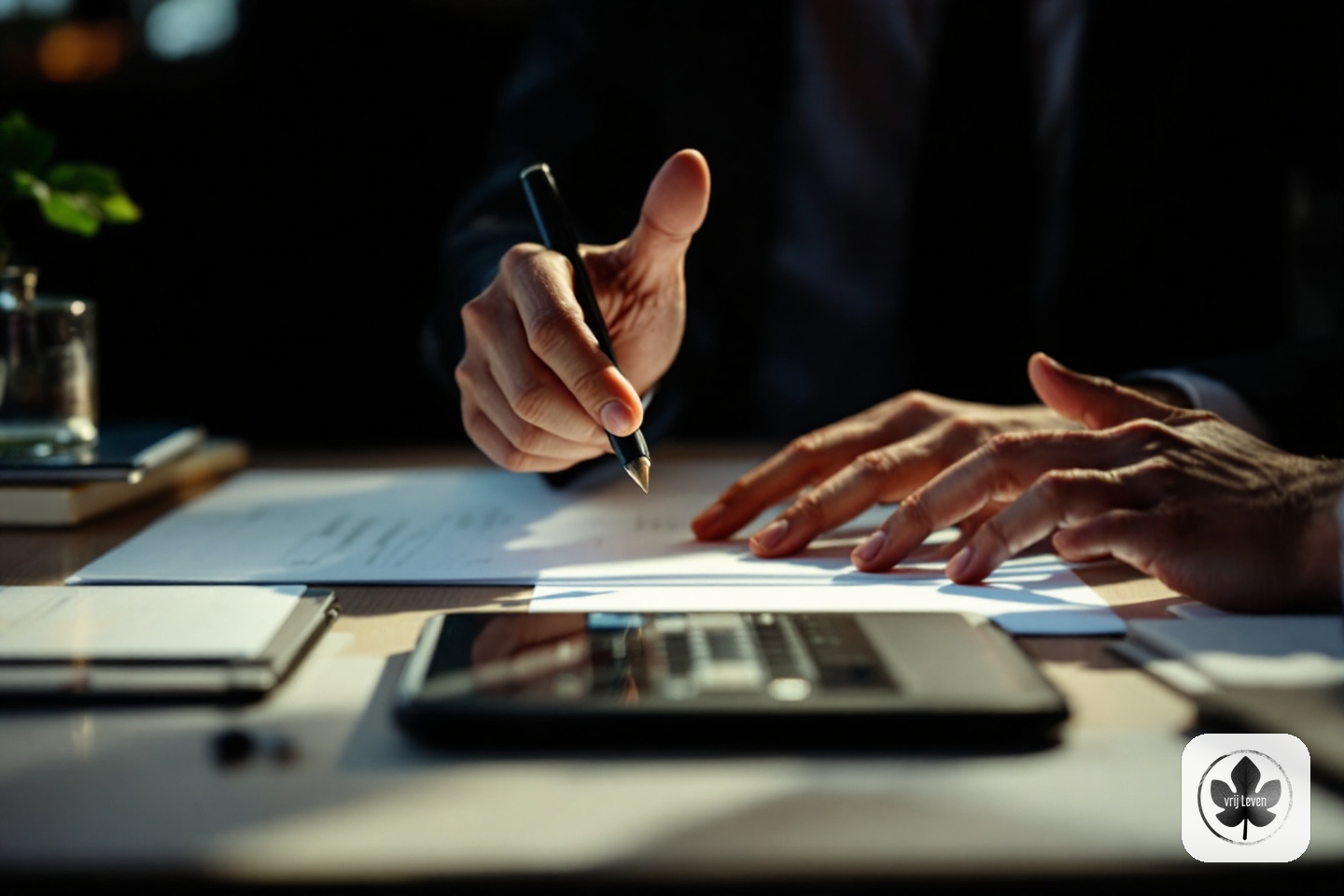 Merkbeeld voor VrijLeven: a construction or technical service planning table where requests, photos and documents are automatically structured before the team starts work