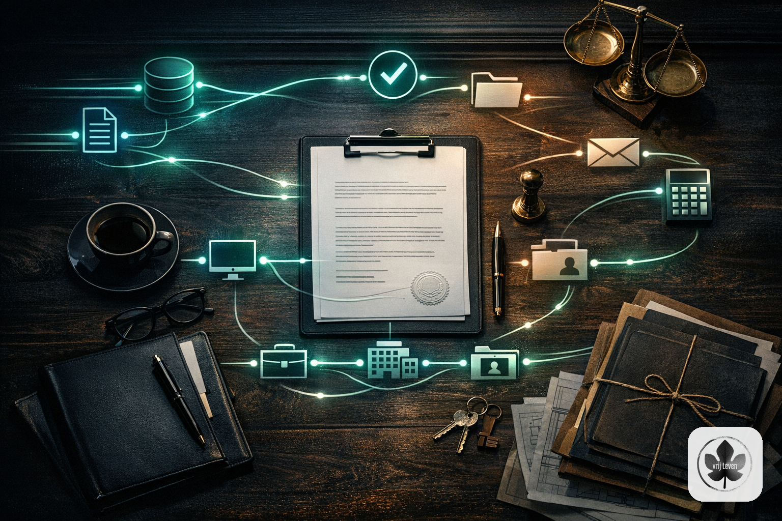 Editoriale visual voor VrijLeven: Approval brief: Processen automatiseren in het MKB: begin bij het duurste werklek